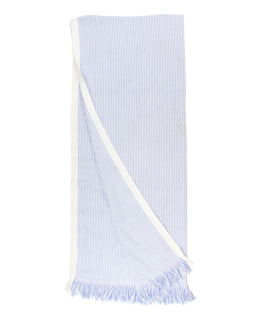 Periwinkle Blue Seersucker Turkish Cotton Beach Towel - Sunny Meadow Boutique