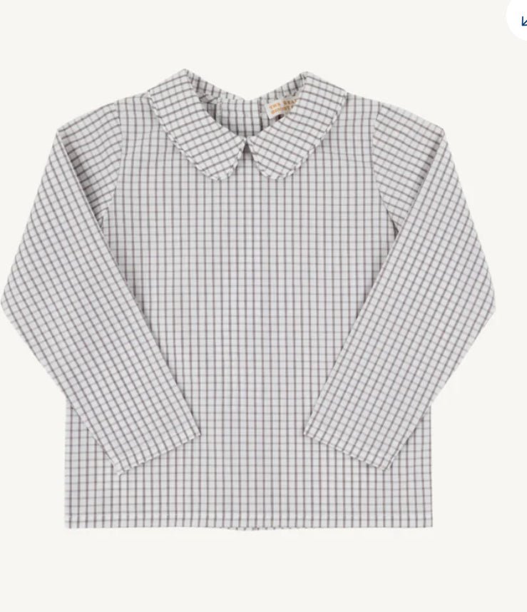 Peter Pan Collar Shirt & Onesie (Long Sleeve Woven) - Sunny Meadow Boutique