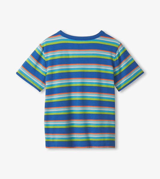 Sapphire Stripes Bamboo Tee - Sunny Meadow Boutique