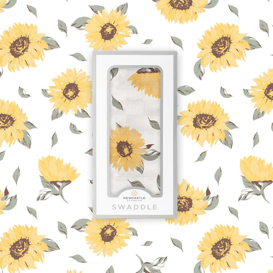 Sunflower Farm Bamboo Swaddle - Sunny Meadow Boutique