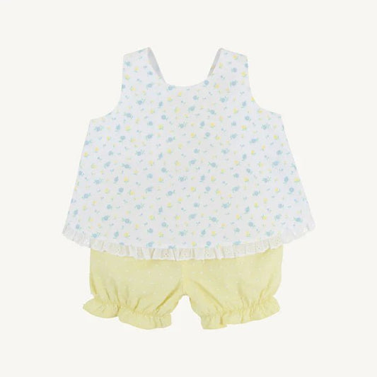 The Beaufort Bonnet Company Susy Swing Top Set - Dunwoody Daisy with York Yellow Dallas Dot - Sunny Meadow Boutique