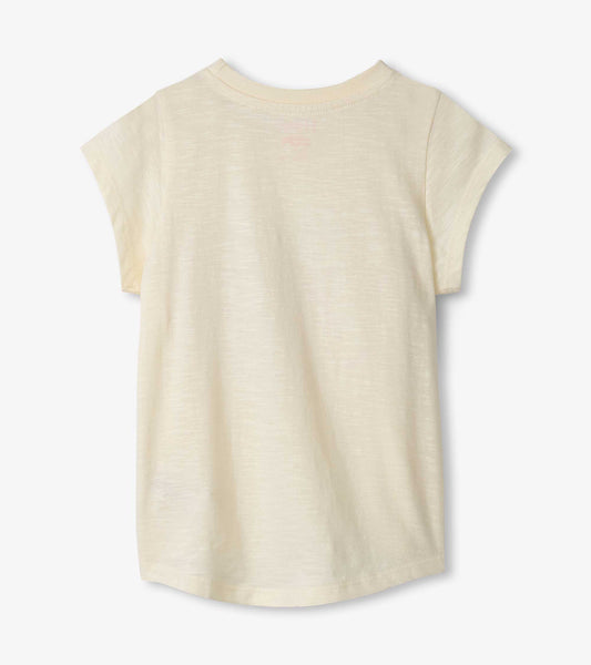 Girls Glowing Butterfly Tie Front T-Shirt