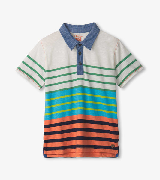 Boys Spring Stripes Polo Tee