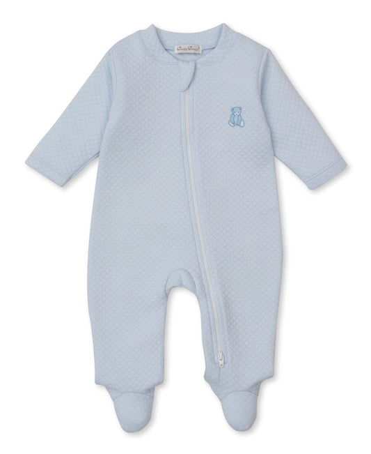 Teddy Bear Time Jacquard Zip Footie