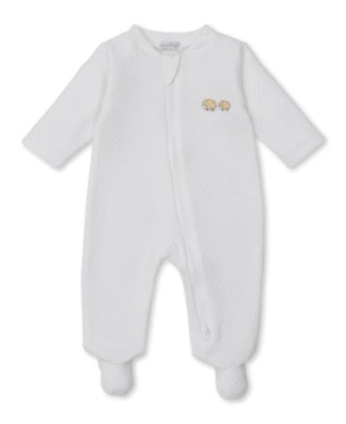 Teddy Bear Time Jacquard Zip Footie