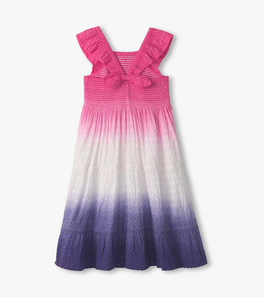 Purple Dip Dye Smocked Dress