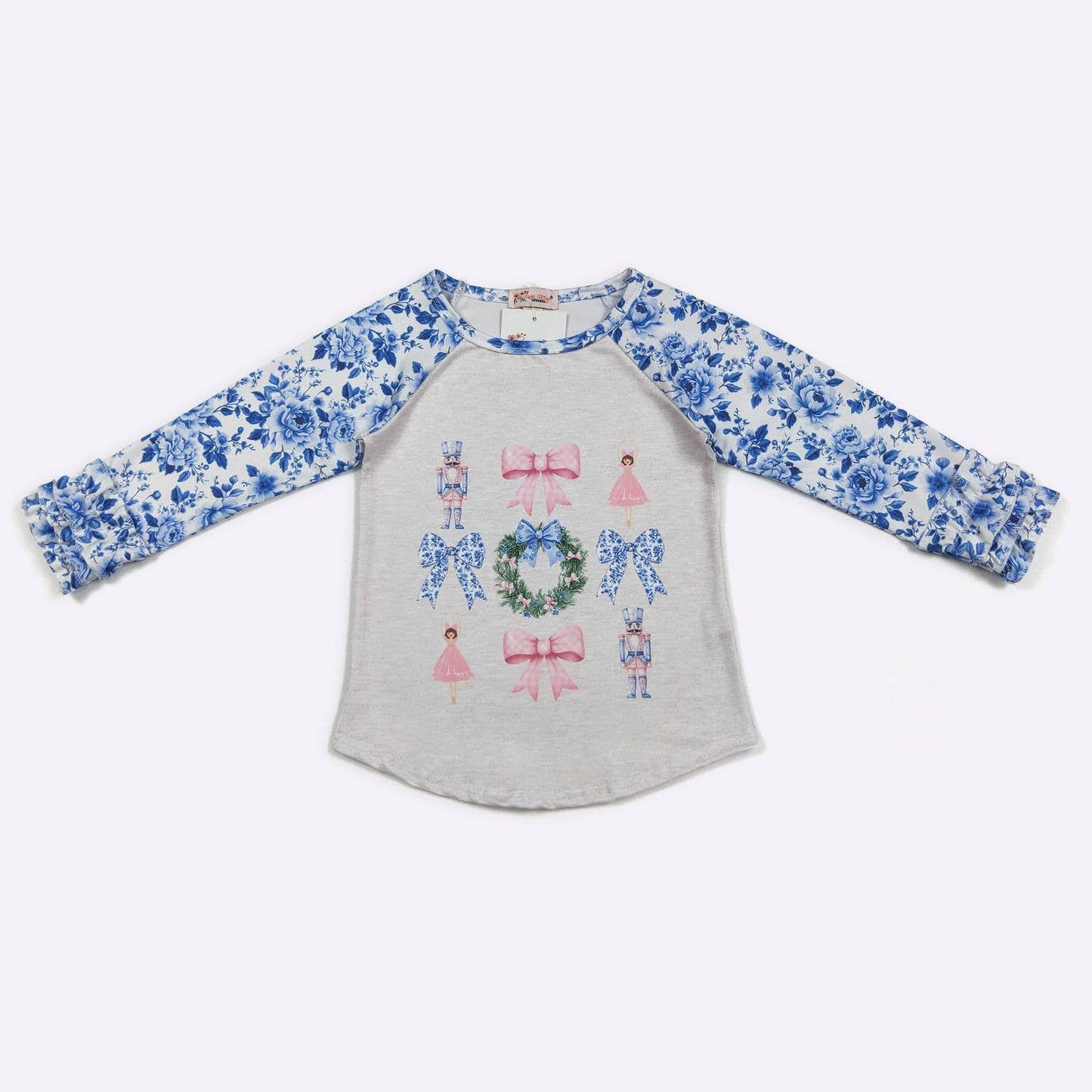 Blue Damask Nutcracker Raglan