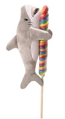 10" (24cm) Lollyplush Great White Shark w/14" Lollipop - Sunny Meadow Boutique