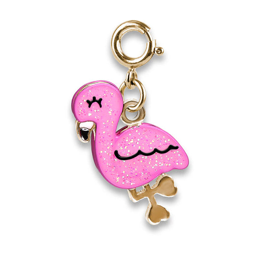 Glitter Flamingo Charm