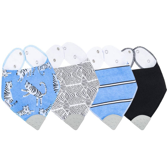 BandaBib with Teether 4-pack: Zion