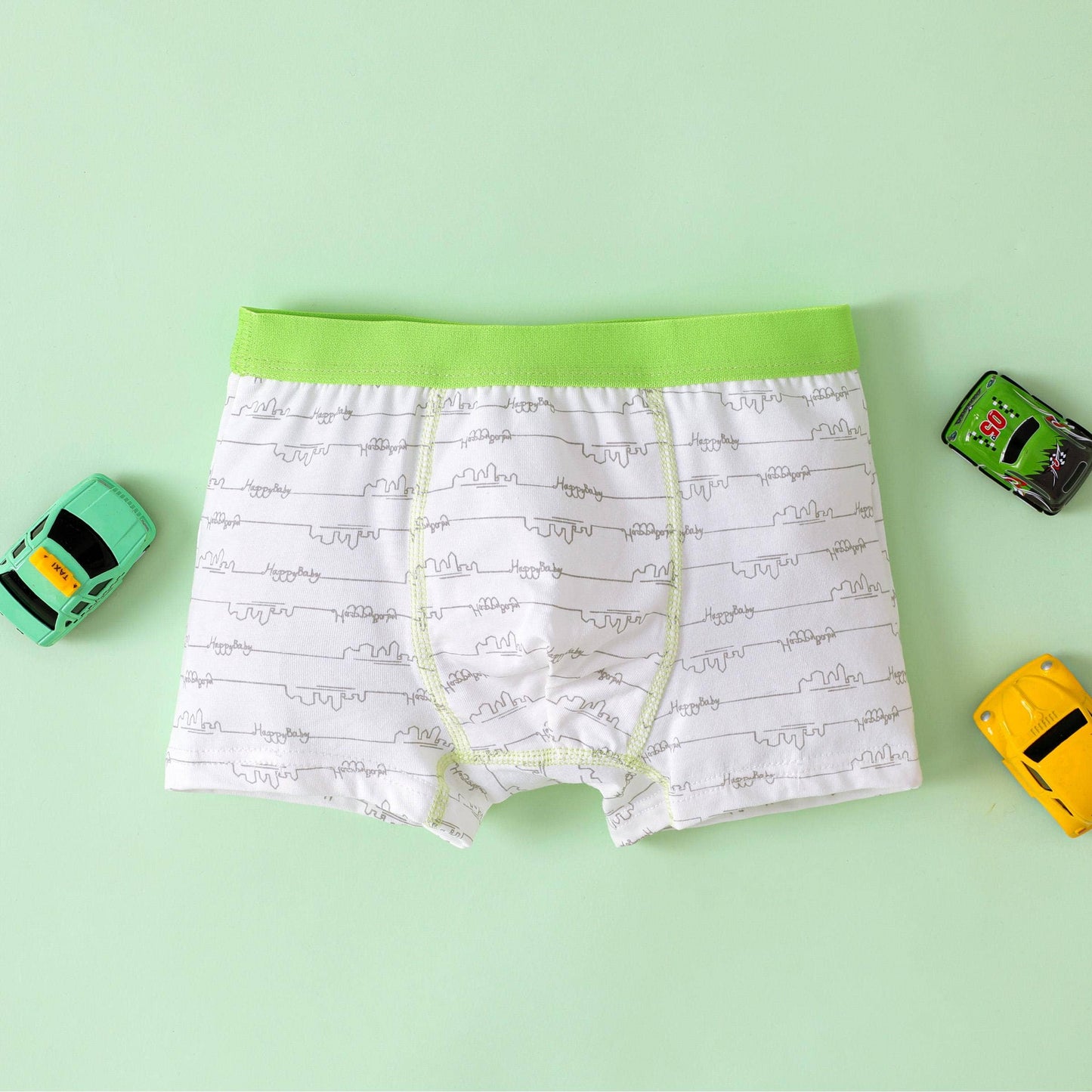 Boy Childlike Graffiti Hand Drawn Cotton Tight Underwear Set