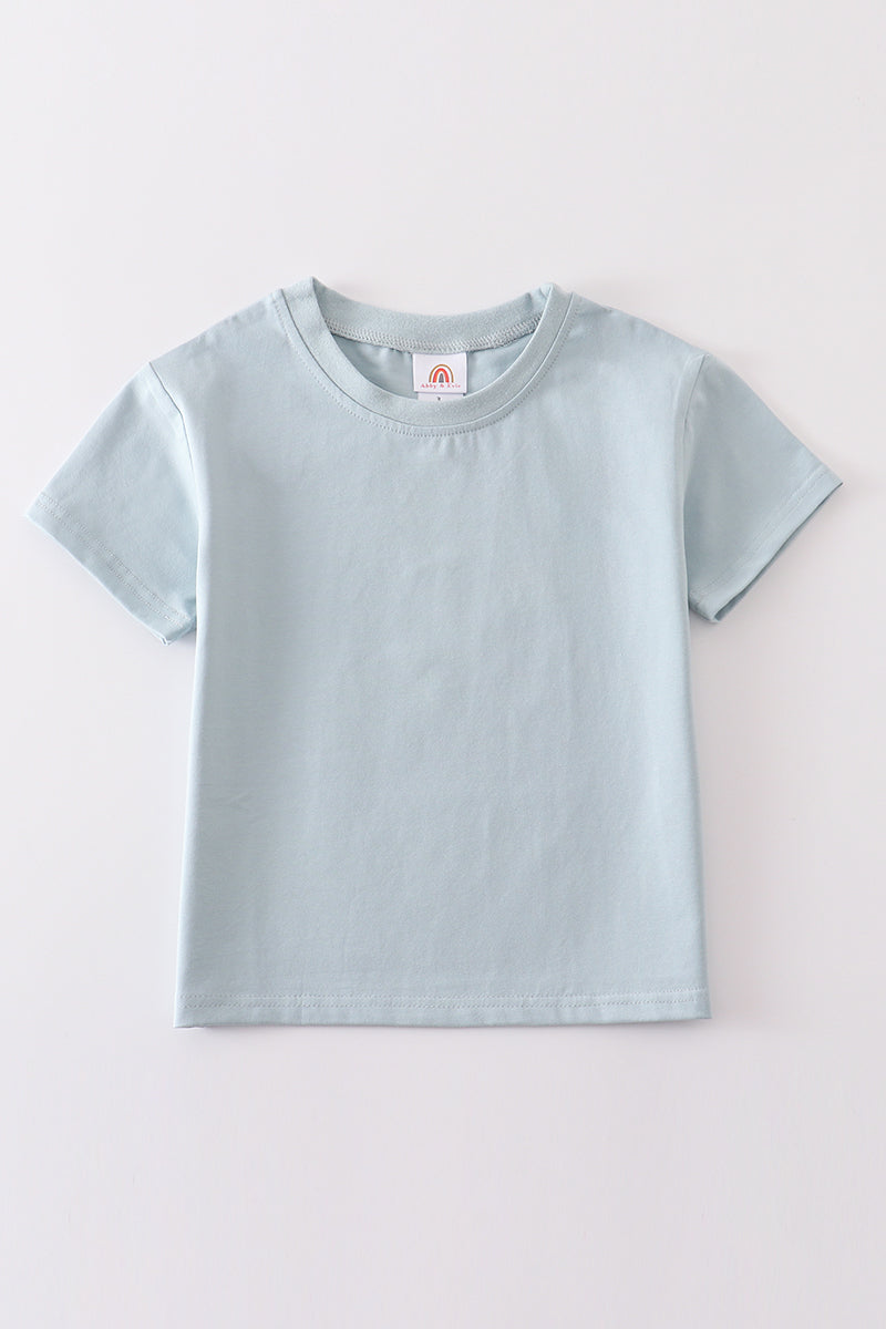 Blue blank basic Adult Kids t-shirt and baby bubble