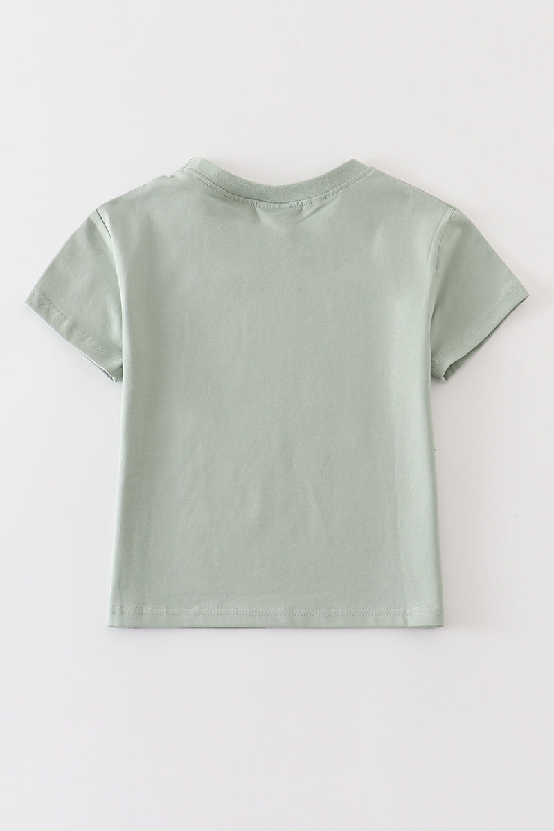 Sage blank basic Adult Kids t-shirt and baby bubble