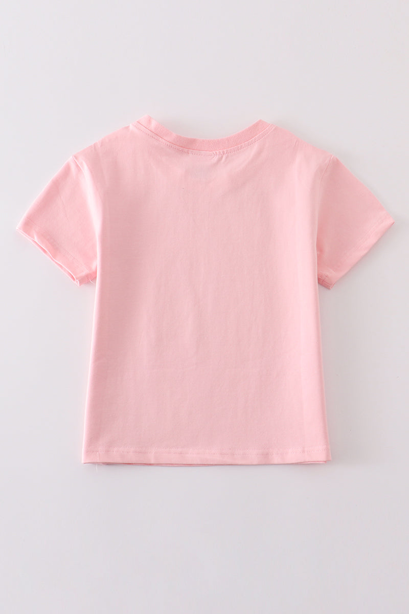 Pink blank basic Adult Kids t-shirt and baby bubble