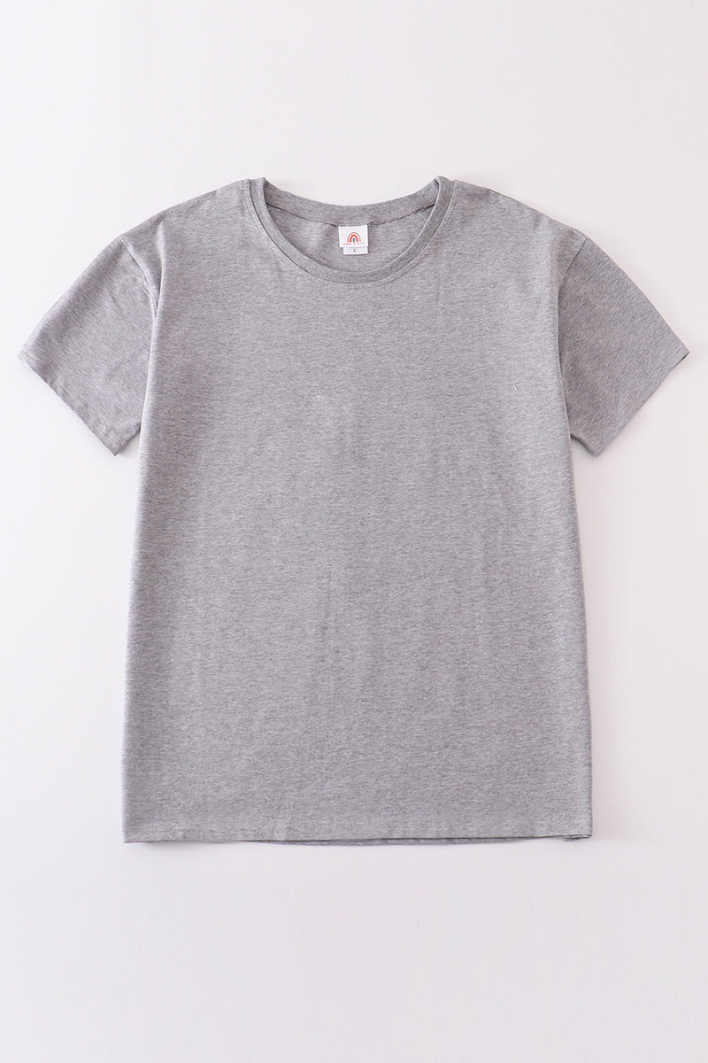 Gray blank basic Adult Kids t-shirt and baby bubble