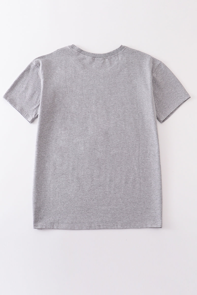 Gray blank basic Adult Kids t-shirt and baby bubble
