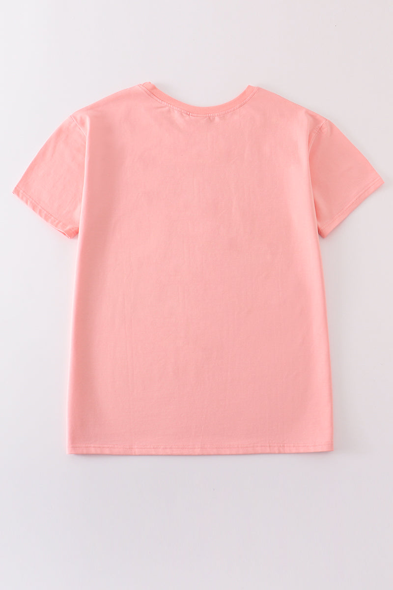 Pink blank basic Adult Kids t-shirt and baby bubble