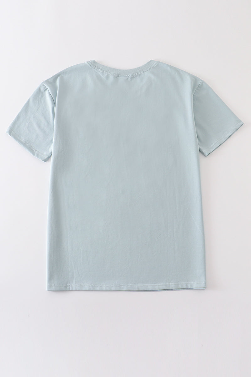 Blue blank basic Adult Kids t-shirt and baby bubble