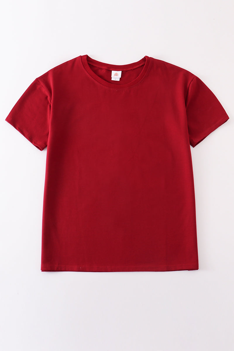 Maroon blank basic Adult Kids t-shirt and baby bubble