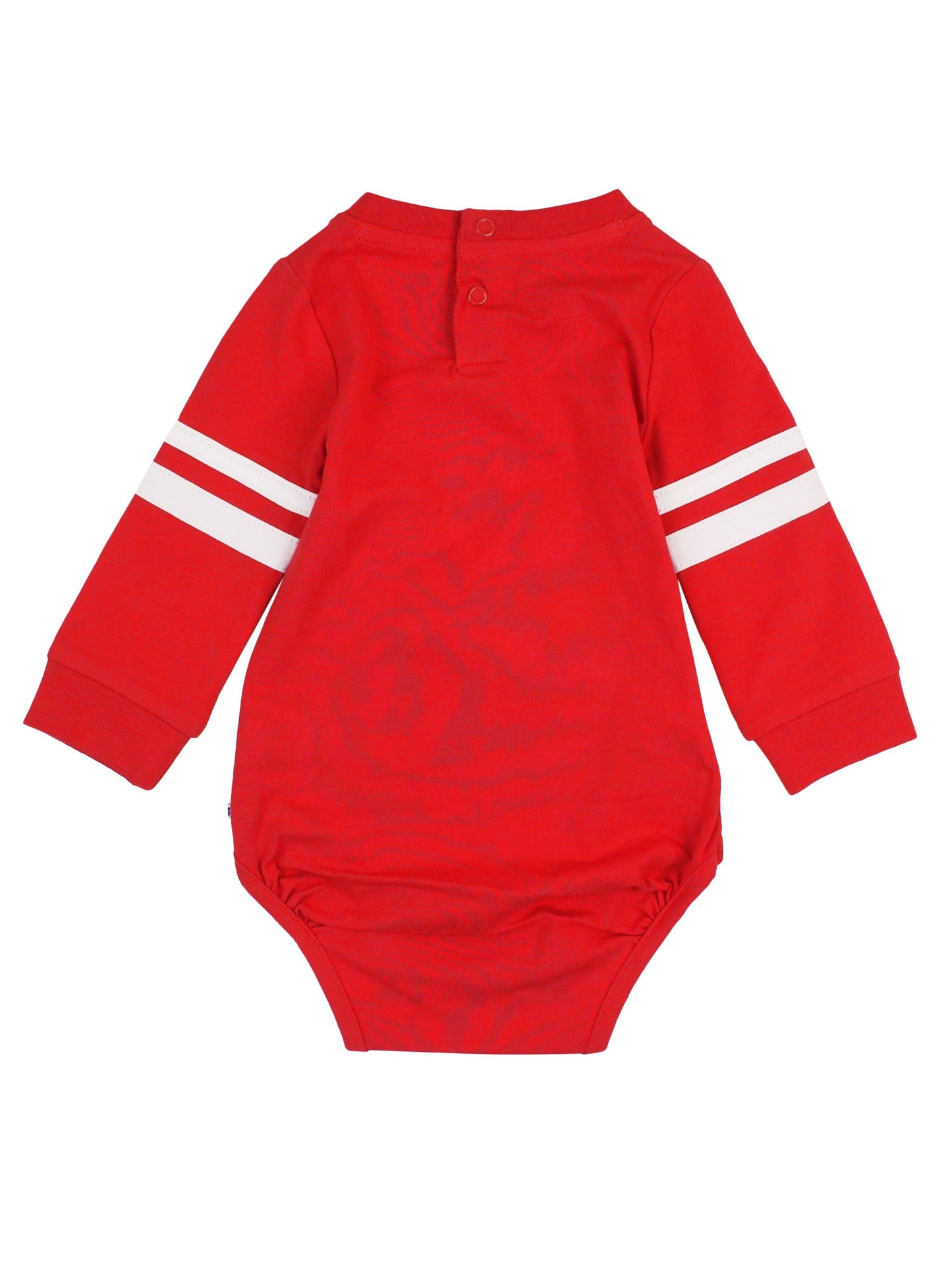 Baby Boys Red Racing Stripe Long Sleeve Bodysuit