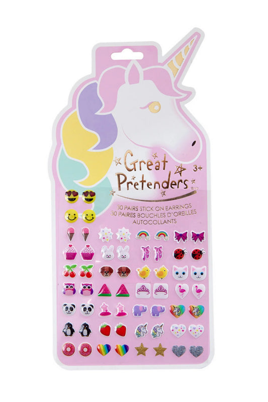 Unicorn Sticker Earrings, 30 pairs