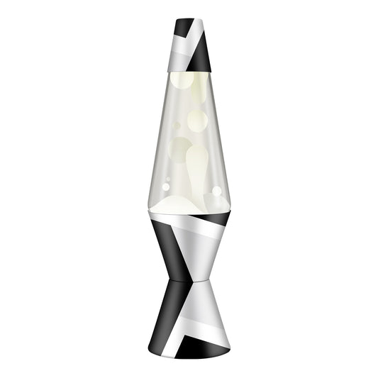 14.5" POLYGONAL WHITE TONE LAVA LAMP