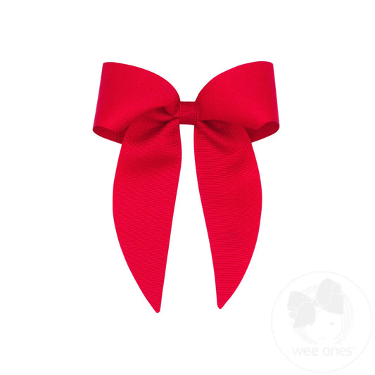 Medium Grosgrain Hair Bowtie with Knot Wrap and Whimsy Tails