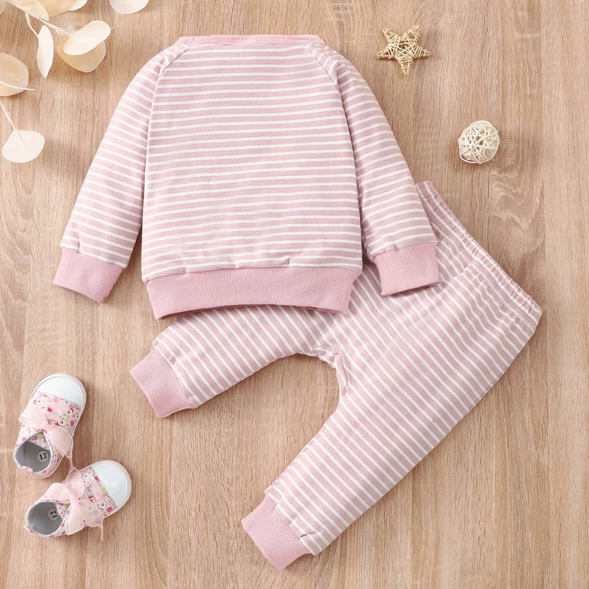 2pcs Baby 95% Cotton Long-sleeve Pullover Sets