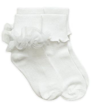 2155 Jefferies Socks Ruffle Lace and Ripple Edge Turn Cuff Socks 2 Pair Pack - Sunny Meadow Boutique