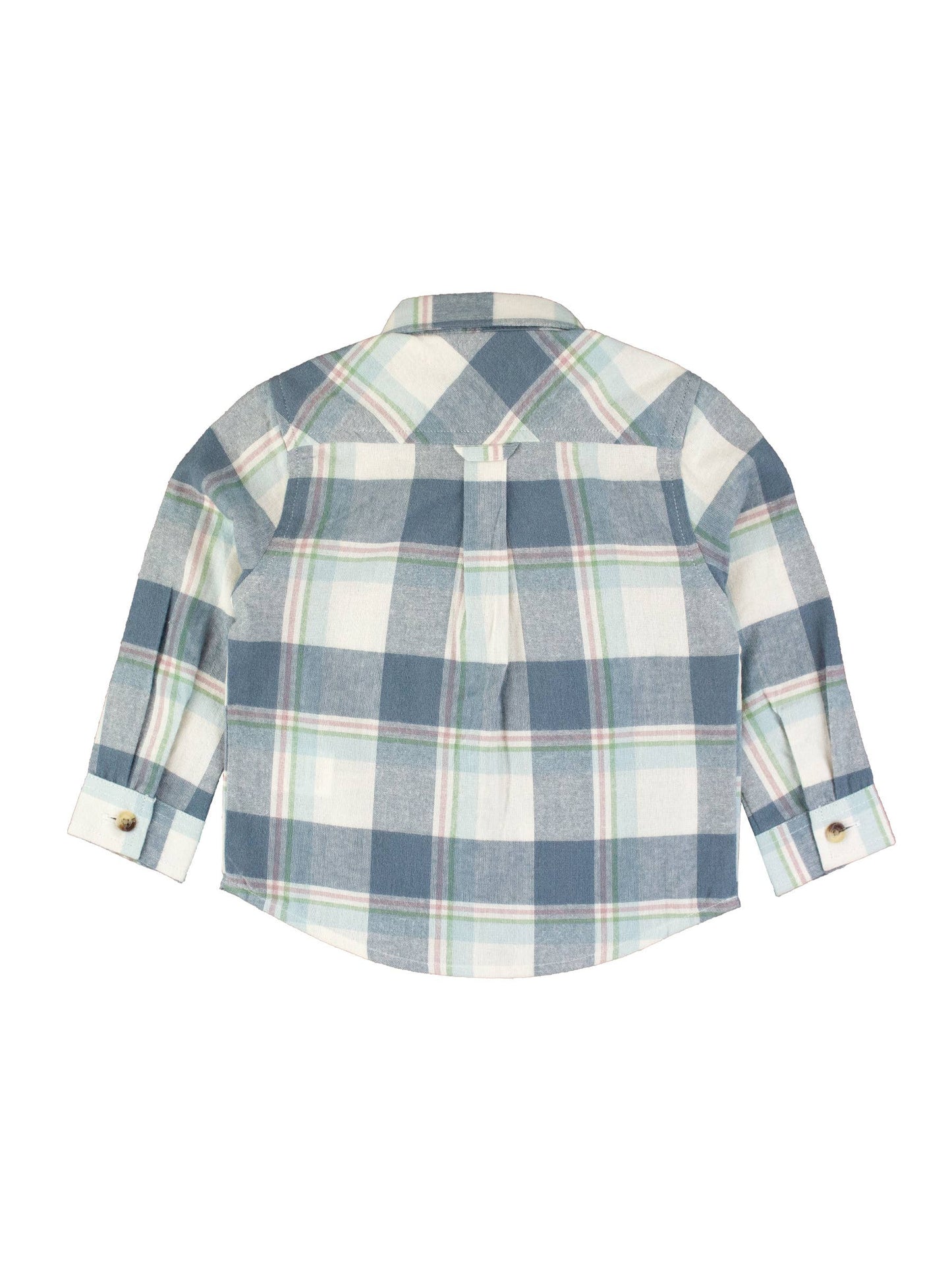 Boys Alpine Plaid Flannel Long Sleeve Button Down Shirt