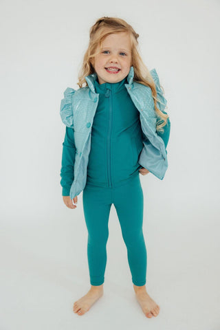 Mint Dot Puffer Vest