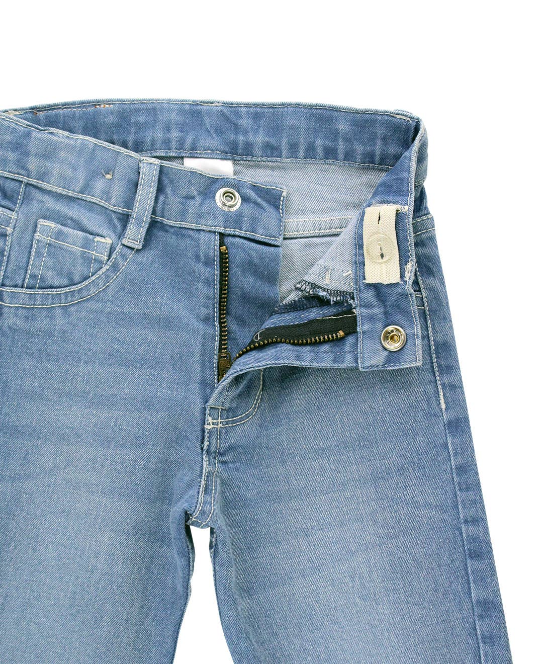 Boys Light Wash Straight Jeans