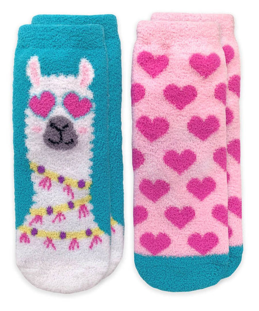 For Love and Llama Fuzzy Socks