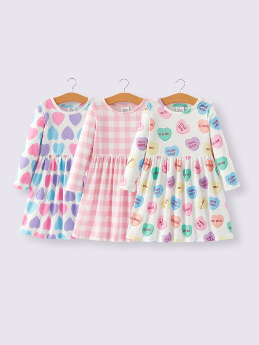 Girls Valentines Twirl Dress