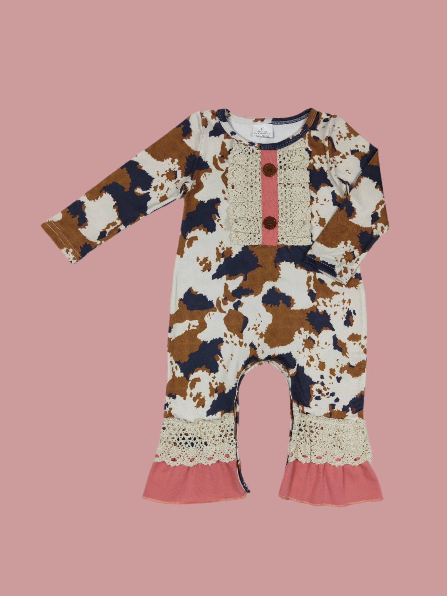 Baby Cow Print Romper