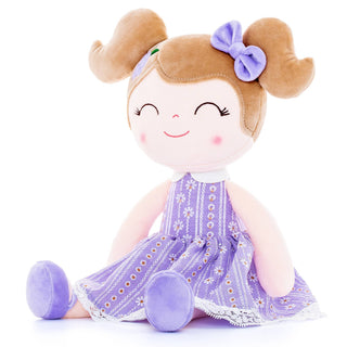 16" Keepsake Plush Doll - Lilac Dress Light Brown Hair