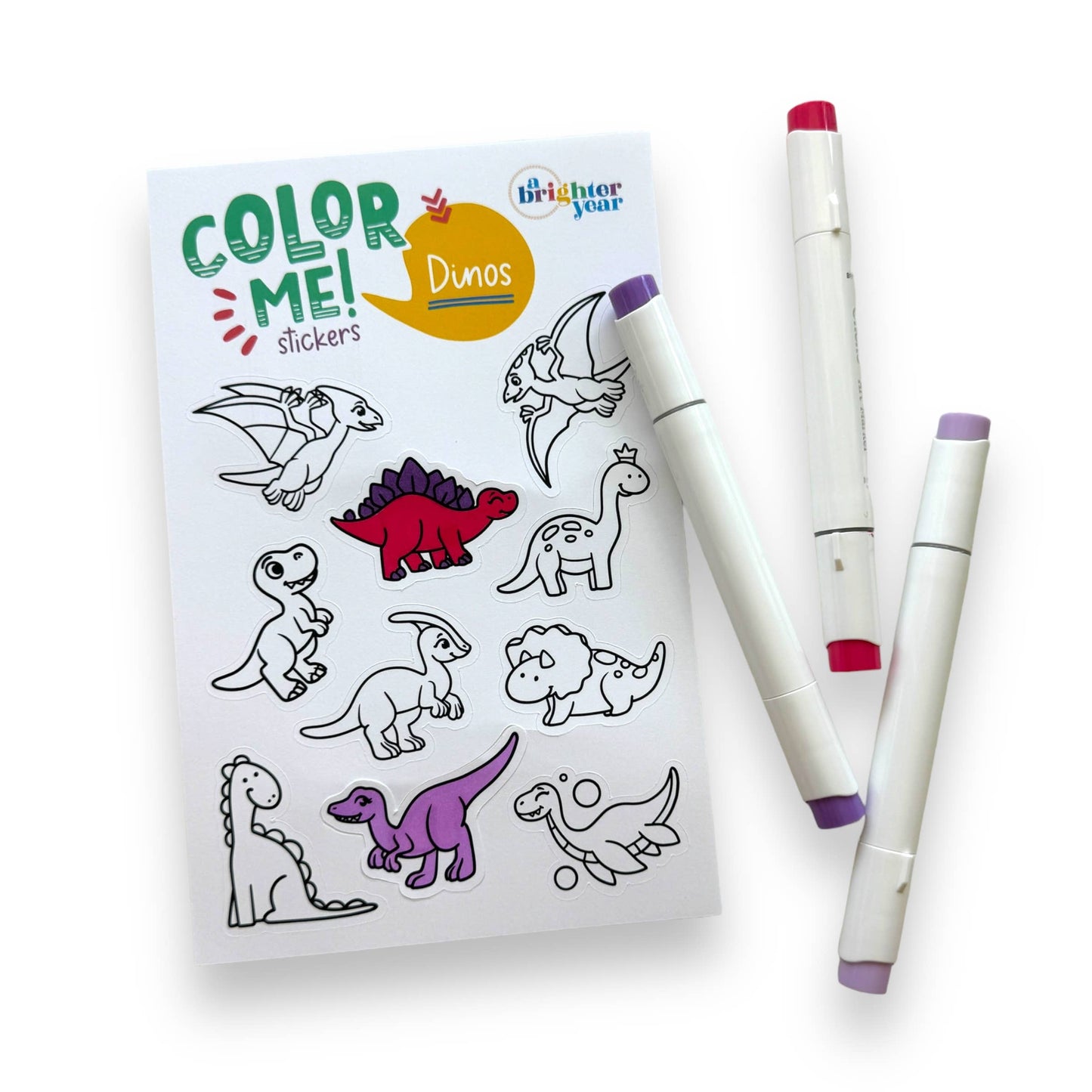 Color Your Own Dino High-quality Sticker for Kids & Baby