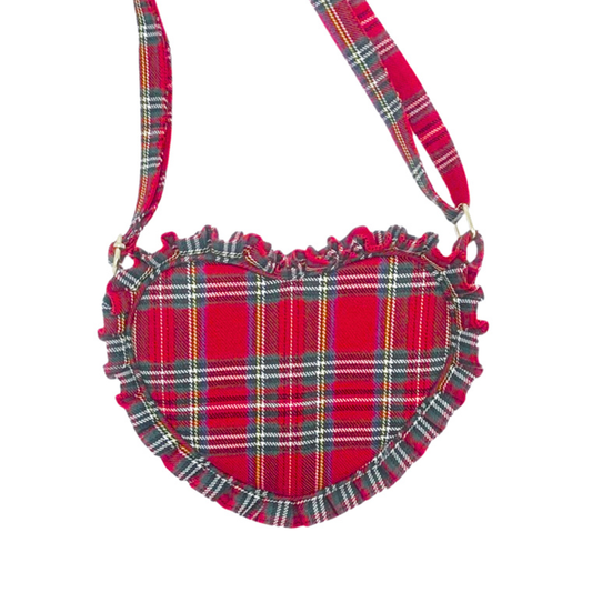 Heart Purse, Red Plaid