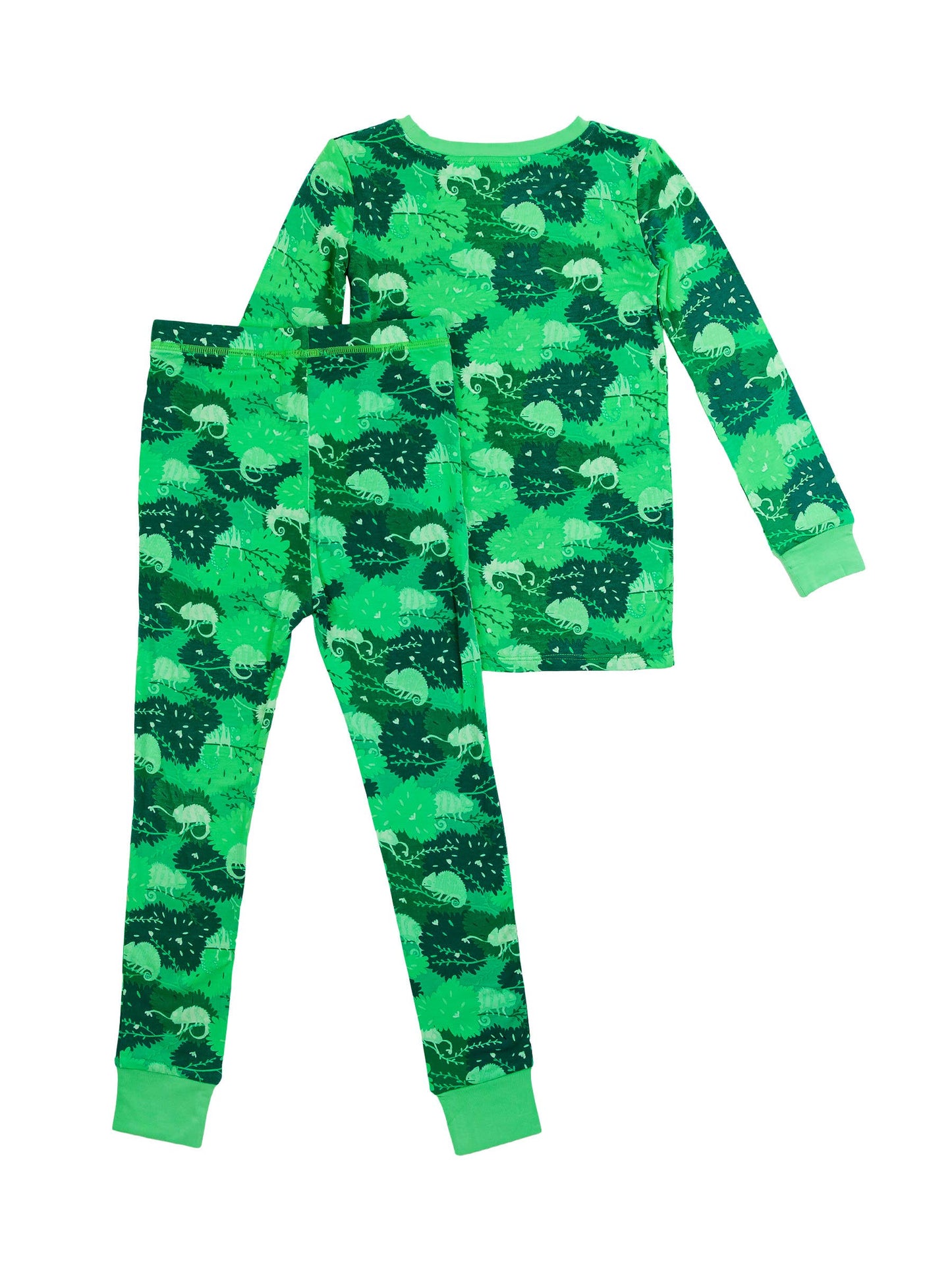 Boys Camo Chameleon Bamboo Viscose Long Sleeve Pajama Set