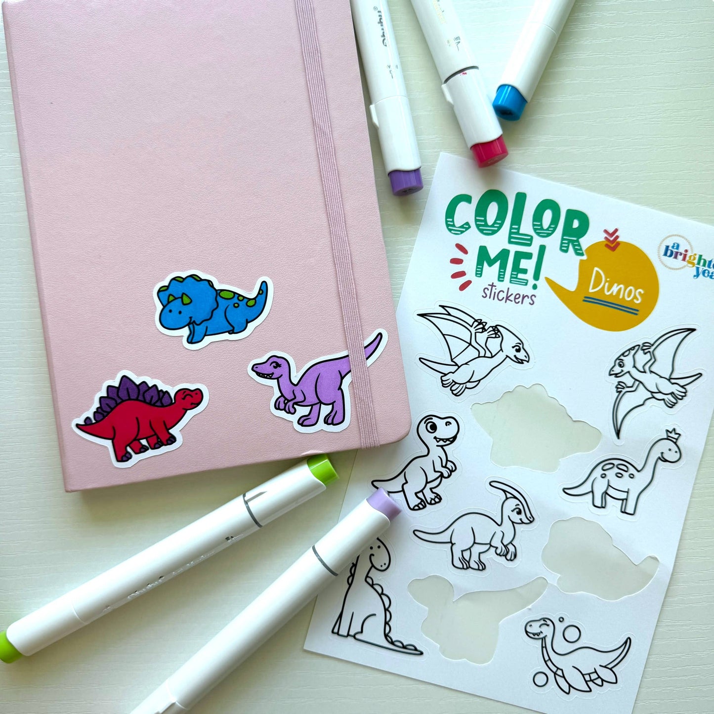 Color Your Own Dino High-quality Sticker for Kids & Baby