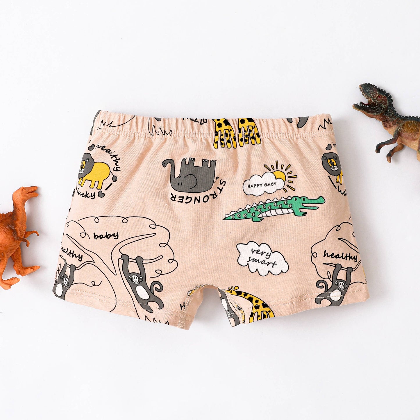 Childlike Animal Pattern Cotton Tight Boy Underwear Set