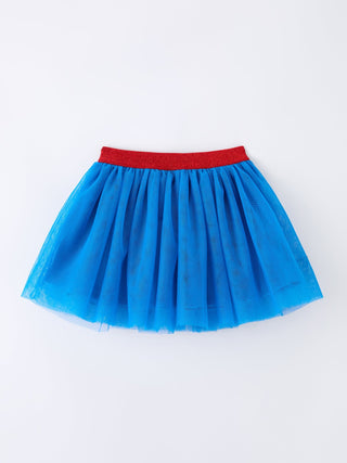 4th of July American Flag Girls Tulle Skirt - Sunny Meadow Boutique