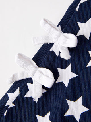4th of july Patriotic Star Stripe Bow Flare Pants - Sunny Meadow Boutique