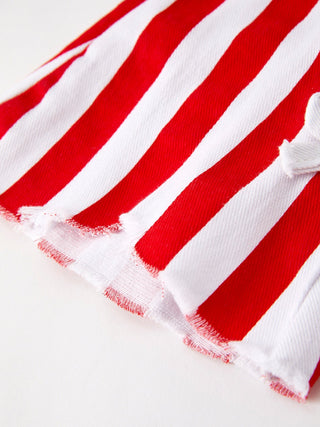 4th of july Patriotic Star Stripe Bow Flare Pants - Sunny Meadow Boutique