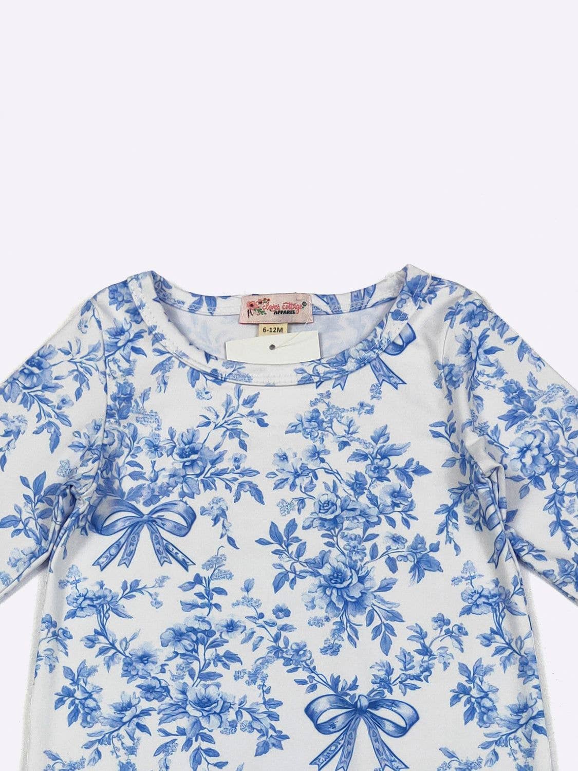 Blue Chinoiserie Baby Romper