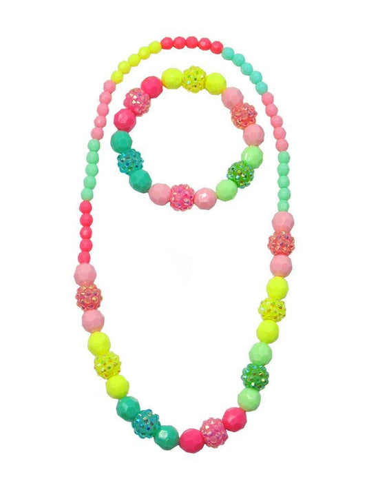 Vividly Vibrant Necklace & Bracelet Set, 2pc