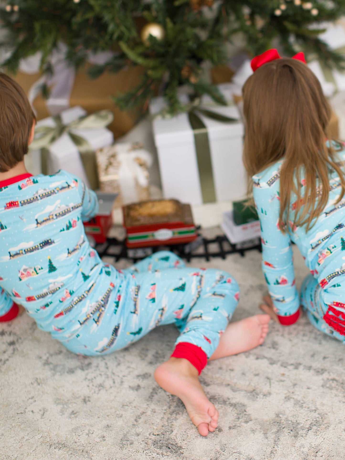 Boys Winter Express Bamboo Viscose Long Sleeve Pajama Set