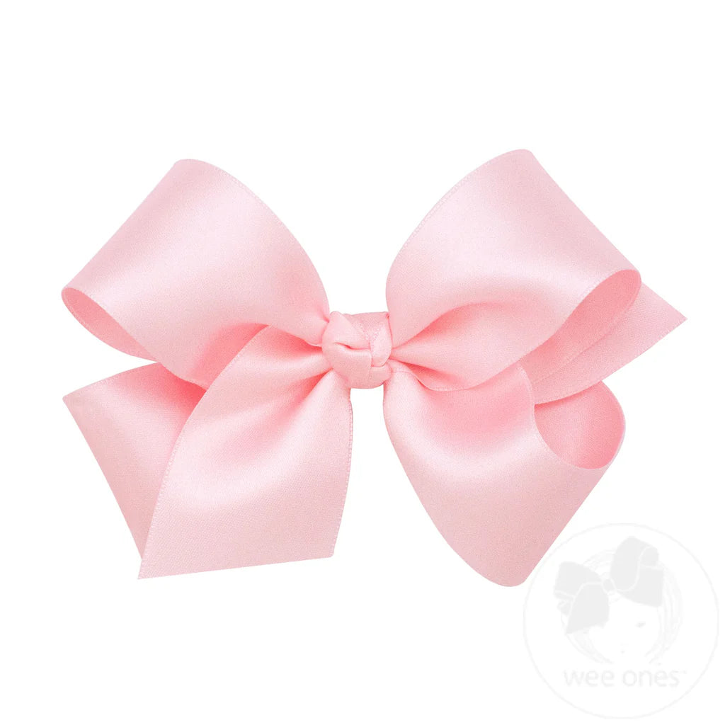 French Satin Girls Hair Bow