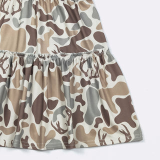 Muted Camo Tier Girls Dress, 2T