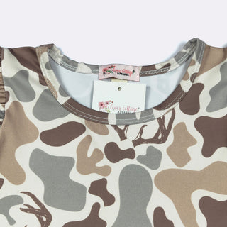 Muted Camo Tier Girls Dress, 2T